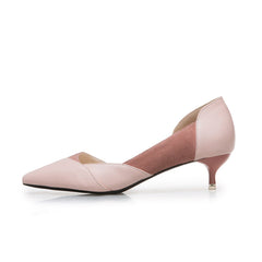 Side stitching low heels 34