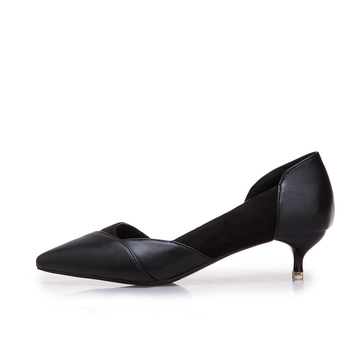 Side stitching low heels 34