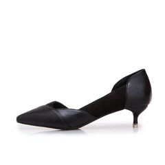 Side stitching low heels 34