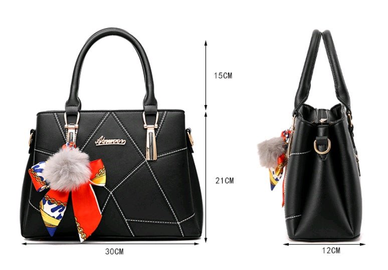 Simple Fashion Clutch & Shoulder Messenger Bag Black