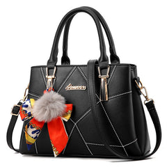 Simple Fashion Clutch & Shoulder Messenger Bag Black
