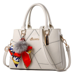 Simple Fashion Clutch & Shoulder Messenger Bag White