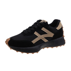 Single - lining Captures Platform Casual Daddy Shoes Leather Sneakers Black