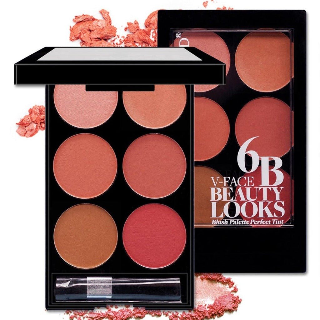 Six - Color Boutique Blush Palette: Makeup Repair & Multi - Color Elegance As shown