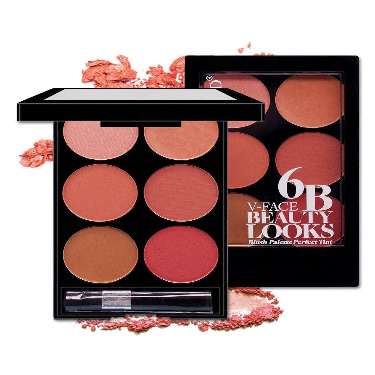 Six - Color Boutique Blush Palette: Makeup Repair & Multi - Color Elegance As shown