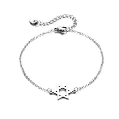 Six - pointed Star Bracelet: Stainless Steel Titanium Steel Gold