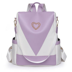 Sleek PU Anti - theft Travel Bag for Effortless Journeys Purple