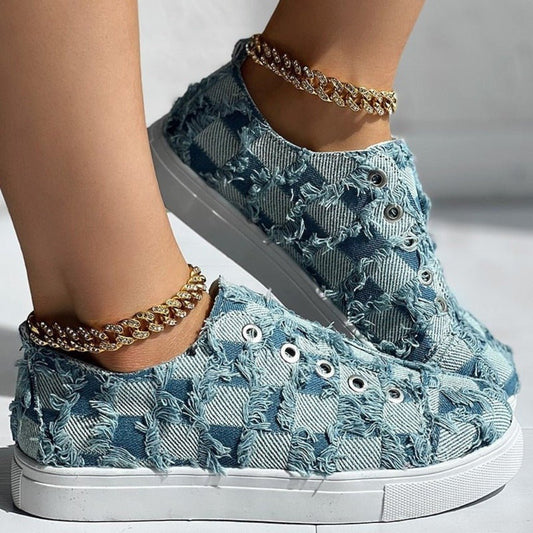 Slip On Your Comfort with Denim Casual Comfort Meets Style Shoes Blue