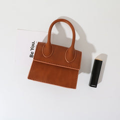 Small Square Bag Lipstick Bag Messenger Bag Brown