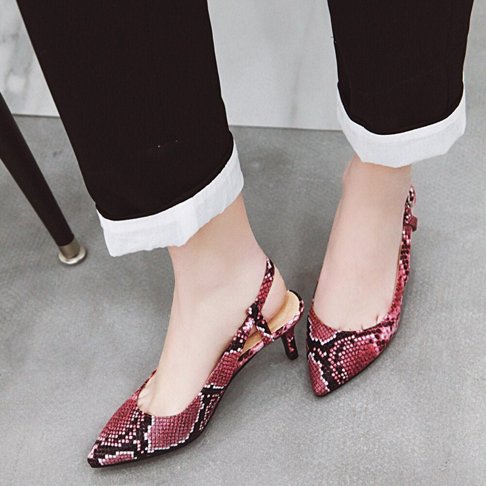 Snake - Shaped Pointed Baotou Sandals blue