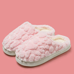 Soft Plush Slippers Women Men Cozy Fluffy Fleece House Shoes Pink