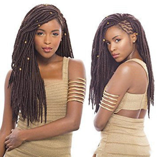 Solid Braided African Black Chemical Fiber Wig 1 style