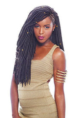 Solid Braided African Black Chemical Fiber Wig 1 style