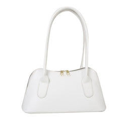 Solid Color Shoulder Underarm Small Square Bag White