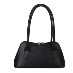 Solid Color Shoulder Underarm Small Square Bag Black