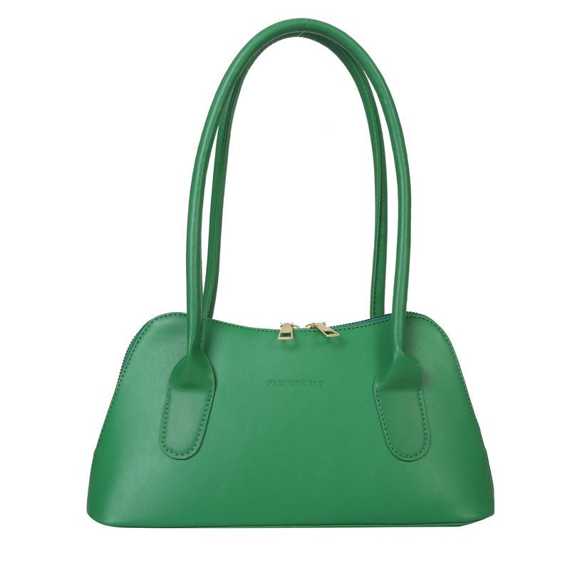 Solid Color Shoulder Underarm Small Square Bag Green