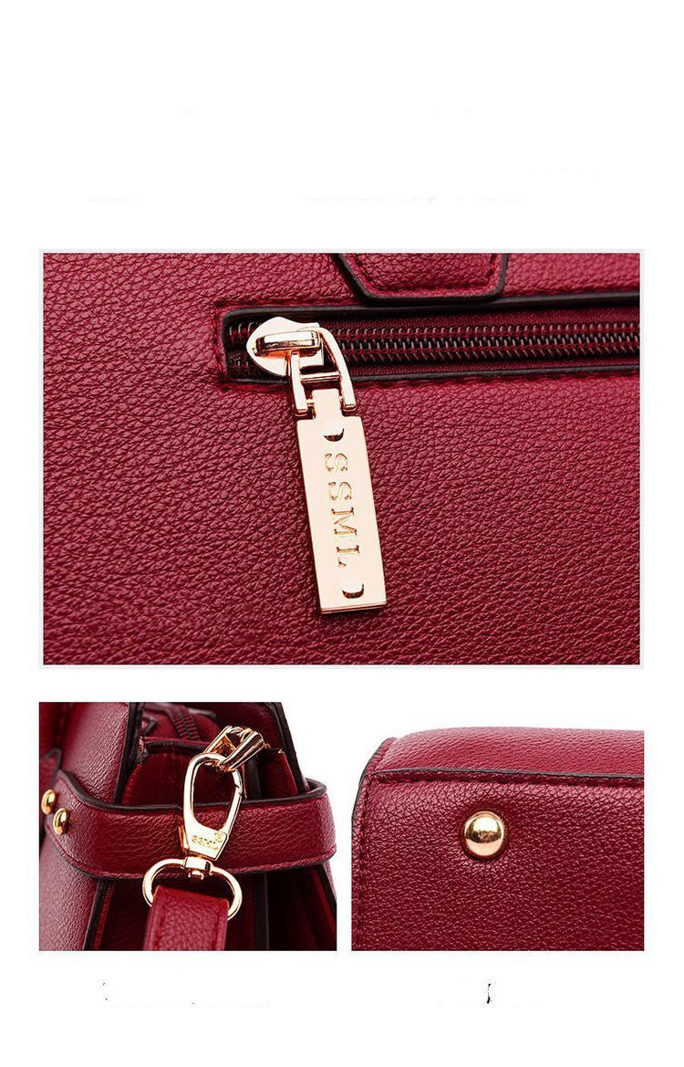 Solid Color Zipper Clutch PU Clutch Shoulder Peacock blue