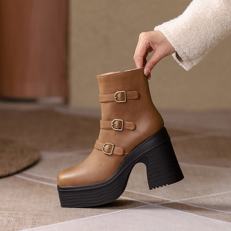 Spring and Autumn All - Match Single Boots Black