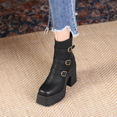 Spring and Autumn All - Match Single Boots Black