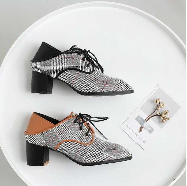 Spring New Single Shoes – Women’s Lazy Lace - Up Shoes Black