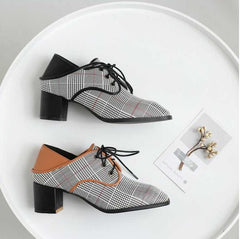 Spring New Single Shoes – Women’s Lazy Lace - Up Shoes Black
