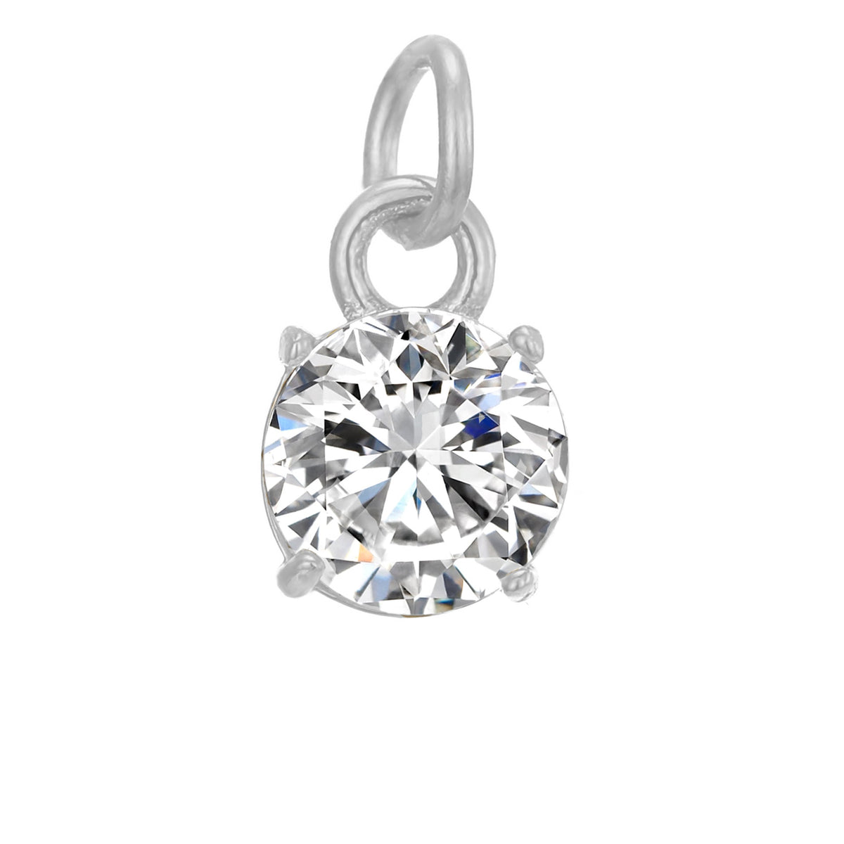 Stainless Steel Round Diamond Ladies' Pendant: All - Match Ornament White Steel