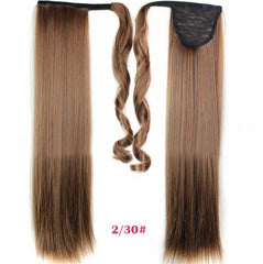 Straight Velcro Wig Ponytail Invisible Hair Extension 2 30