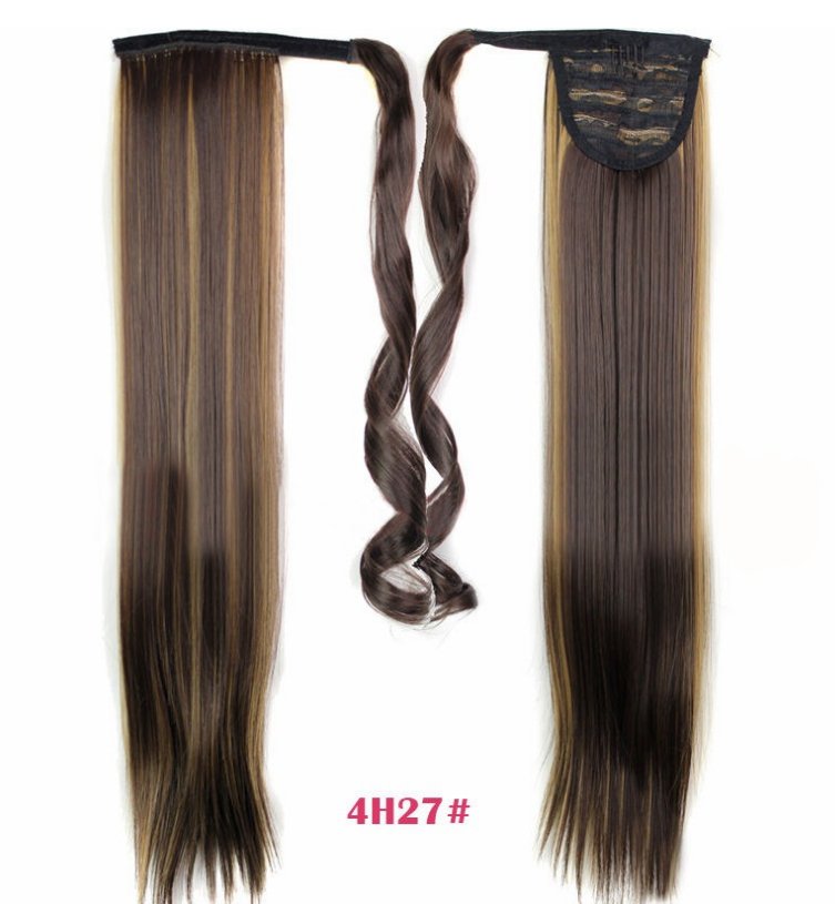 Straight Velcro Wig Ponytail Invisible Hair Extension 4H27