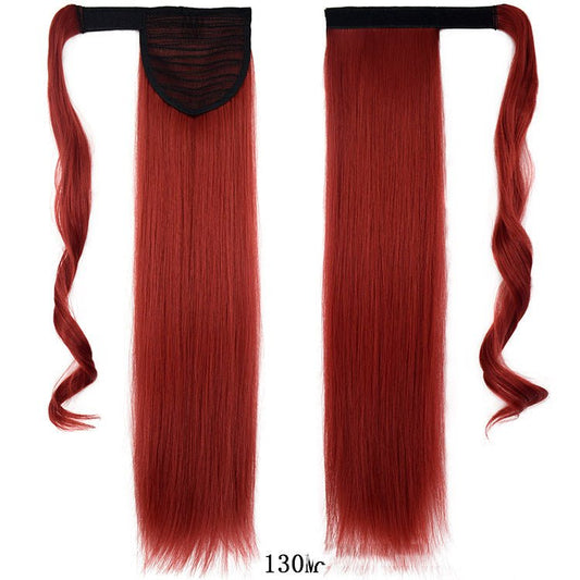 Straight Velcro Wig Ponytail Invisible Hair Extension 130M