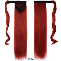 Straight Velcro Wig Ponytail Invisible Hair Extension 130M