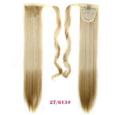 Straight Velcro Wig Ponytail Invisible Hair Extension 27 613