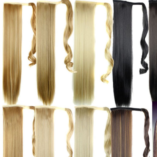 Straight Velcro Wig Ponytail Invisible Hair Extension 130M