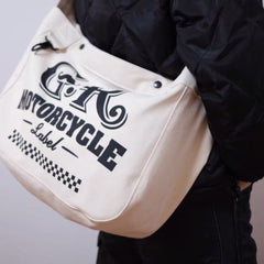 Stylish and Practical Solid Canvas Newsboy Motorcycle Bag Pure cotton canvas