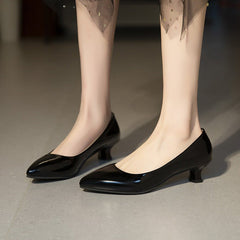 Stylish Black Formal Wear Leather Shoes Elevate Your Every Step pump Black