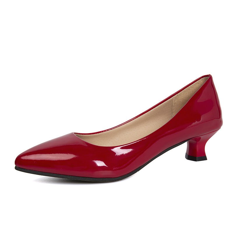 Stylish Black Formal Wear Leather Shoes Elevate Your Every Step pump Red