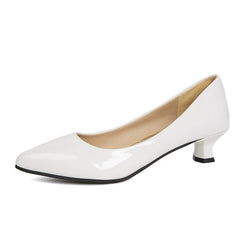 Stylish Black Formal Wear Leather Shoes Elevate Your Every Step pump White