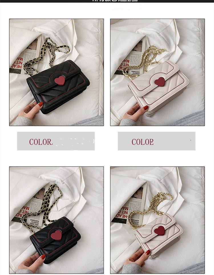 Stylish Chain Messenger Clutch Bag: Trendy Underarm Design Black
