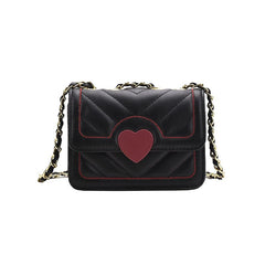 Stylish Chain Messenger Clutch Bag: Trendy Underarm Design Black