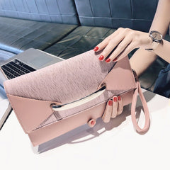 Stylish Clutch Bag Shoulder Messenger Bag for Everyday Use Pink