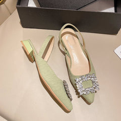 Stylish Fashion Women Cute Outerwear Fairy Shoes flats for office wear Green