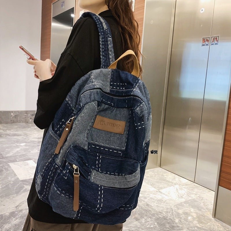 Stylish High School Bag: Large Capacity Backpack for Men and Women Black