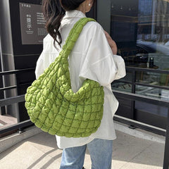 Stylish Pleated Cloud Shoulder Handbag - Fashion Statement Bag Green