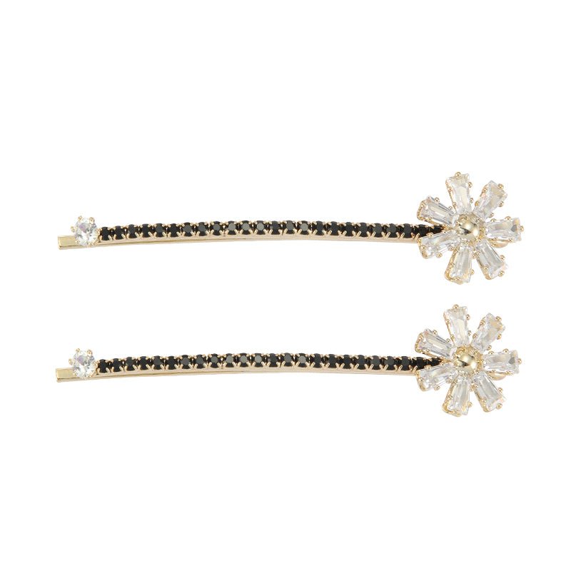 Stylish Side Hairpin Set: Short Headdress Clip Assorted Collection Silver