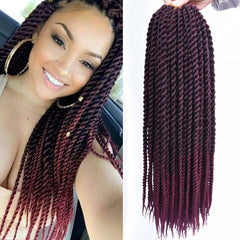 Stylish Synthetic Senegalese Twist Crochet Braid Wig 1B