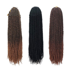 Stylish Synthetic Senegalese Twist Crochet Braid Wig 1B