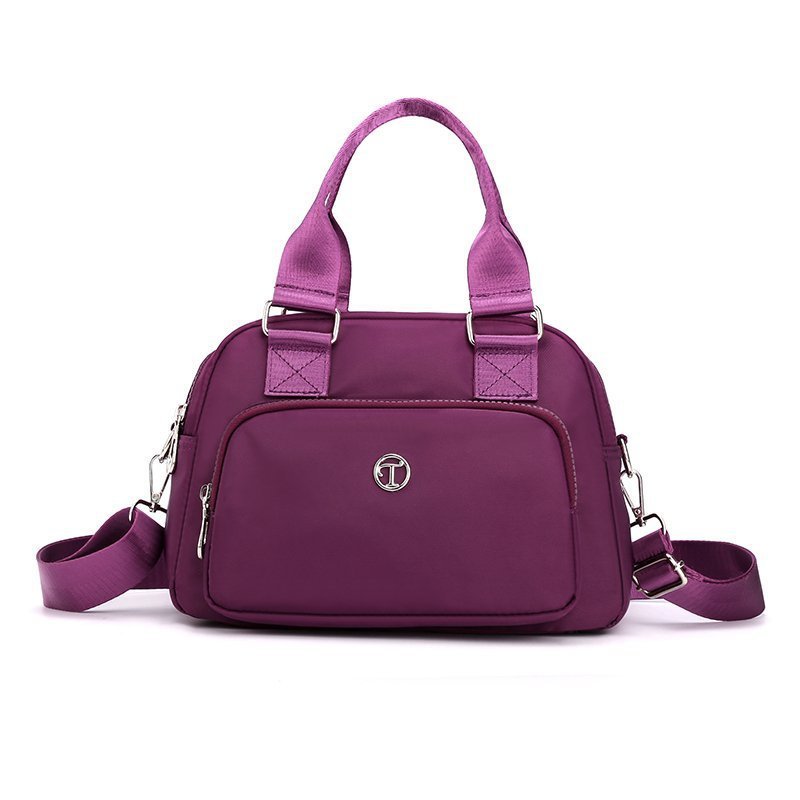 Stylish Women's Oxford Cloth Crossbody Bag with Large Capacity Purple