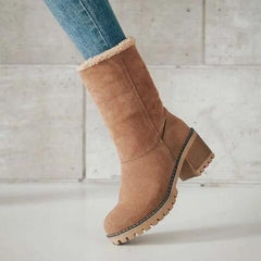 Suede Adjustable Ankle Boots Khaki