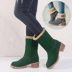 Suede Adjustable Ankle Boots Black