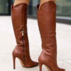 Suede Side Zipper Mid - calf Fashion Women's Boots Beige Suede