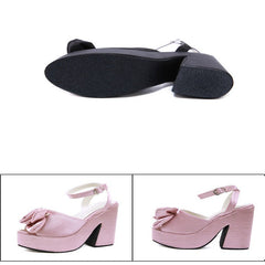 Summer New Thick Heel Waterproof Platform High Heel Black